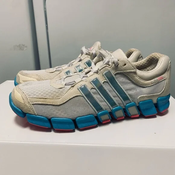 Adidas Womens Climacool Beige/ Blue Running Shoes Sneakers Sz 8.5 Adidas Womens Climacool Beige/ Blue Running Shoes Sneakers Sz 8.5